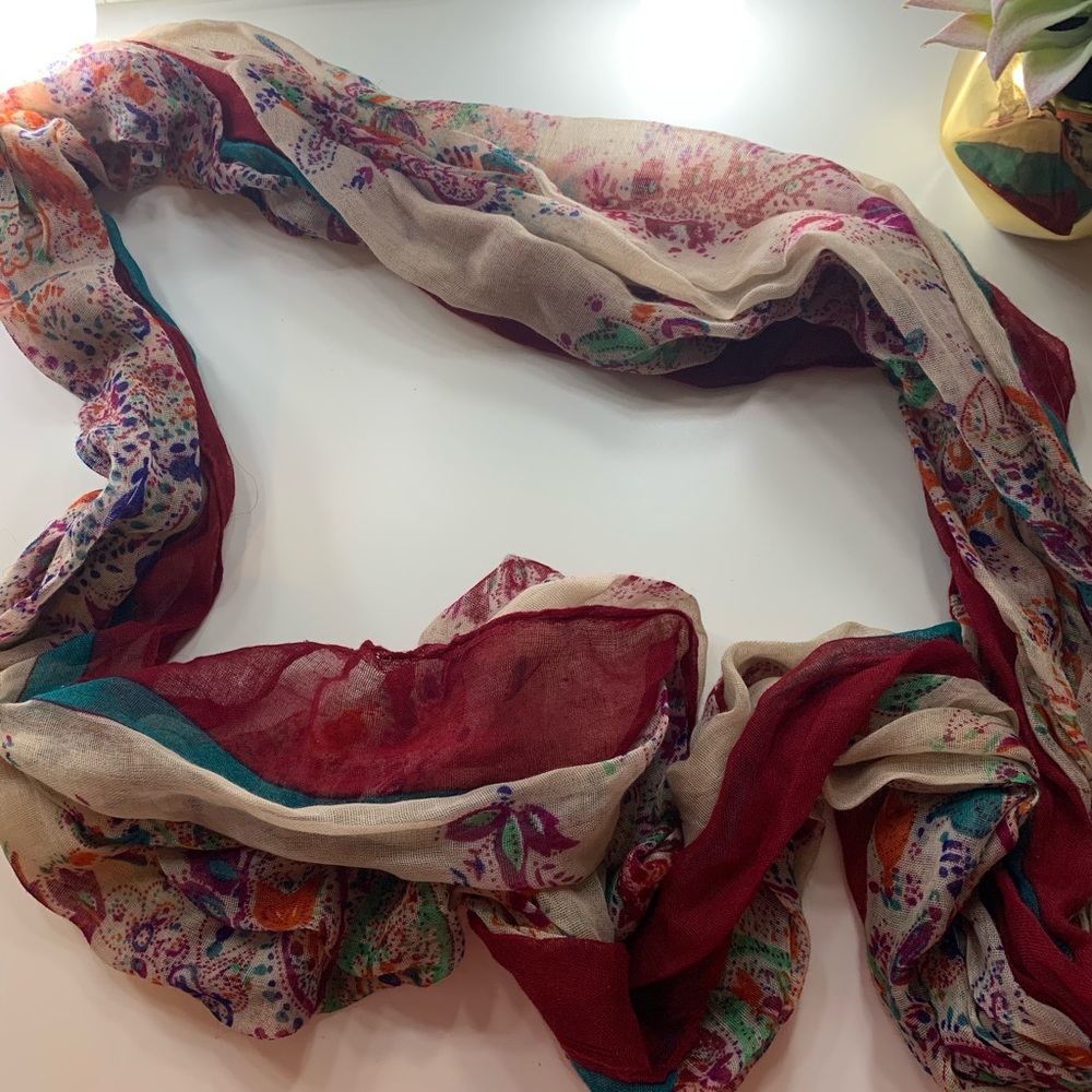 Floral infinity scarf.